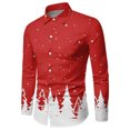 thumbnail image 3 of Camisa de hombre de moda de alta calidad con botones, camisa navideña, camisa de diseño informal, blusas navideñas de manga larga, blusas de solapa para hombre, 3 of 5