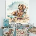 thumbnail image 2 of Designart Dog Lounging On The Beach With Sunglasses III Canvas Wall Art, 2 of 5
