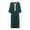 A-Green380, variant on XIAONU Men's Embroidered Thobe Three Quarter Sleeve Notch Neck Kaftan Lightweight Traditional Middle Eastern Thobes