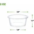 thumbnail image 3 of GUSTO 2-oz Plastic Portion Cups Disposable Portion Control Containers Pudding Cups, 250-Pack, 3 of 6