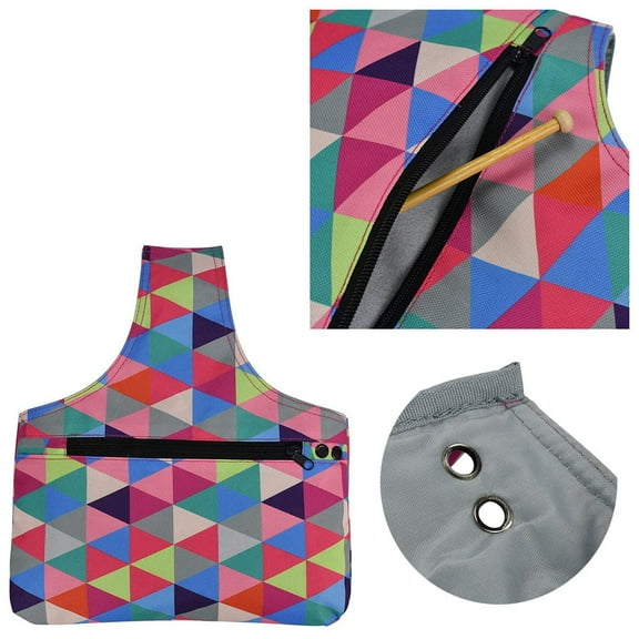 EIMELI Knitting Tote Bag Lightweight Travel Knitting Yarn Storage Bag Organizer Empty Portable Knit Wrist Bag for Holding Yarn, Crochet Hooks, Crochet Needles, Knitting and Crochet Supplies