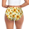 thumbnail image 3 of Womens Underwear - No Show Seamless Underwear for Women, European-style Pattern Sunflower Soft Stretch Women's Panties, Hipster Ladies Panties Breathable Bikini Underwear Briefs, 3 of 6