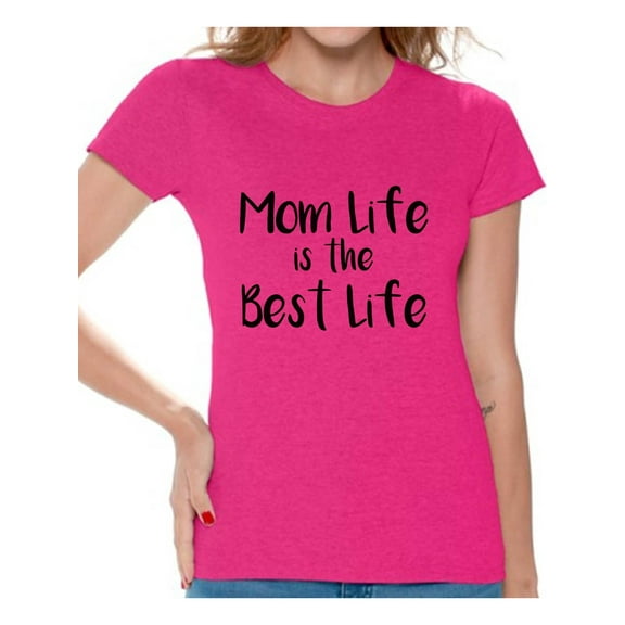 Awkward Styles Women's Mom Life Graphic T-shirt Tops The Best Life