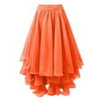 thumbnail image 4 of QHFBli Women's Cotton 5 Tiered A Line Pleated Maxi Skirt Long Boho Gypsy Dance Skirts, 4 of 5