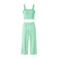 thumbnail image 6 of BOOMNY Womens Pajamas 2 Peice Set Striped Sleeveless Tops Pants Pjs Sets Cozy Fall Winter Loungewear Homewear, 6 of 6