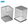 thumbnail image 3 of Soporte de bolígrafos de malla Uxcell, soporte para lápices, cesta para bolígrafos, taza para bolígrafos, organizador de casilleros, 3 of 5