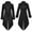R-Black, variant on Lilgiuy Men's Steampunk Vintage Tailcoat Gothic Style Jacket Solid Long Sleeve Turndown Stage Uniform Halloween Coat