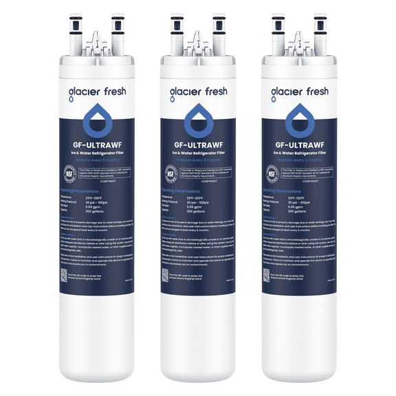 Glacier Fresh Replacement for Frigidaire ultrawf,Pure Source Ultra,  9999, 469999, 46-9999, A0094E28261 Refrigerator Water Filter,Pack of 3