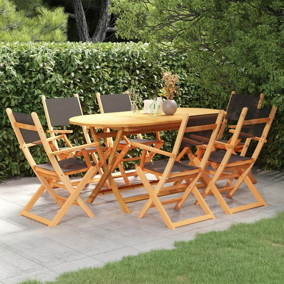 vidaXL Patio Dining Set Outdoor Dining Set Chair with Cushions for Garden