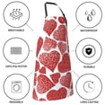 thumbnail image 5 of Goofa Hearts Printed Waterproof Apron 33" Chef Aprons for Men Heavy Duty Chemical Work Apron Adjustable Bib Apron, 5 of 9