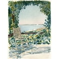 thumbnail image 2 of Piddix 25x32 Black Ornate Wood Framed with Double Matting Museum Art Print Titled - Sea View Garden, 2 of 4