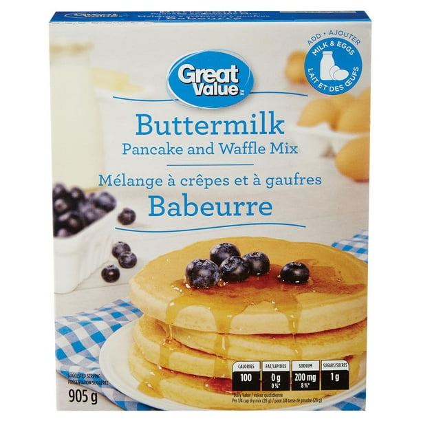 Great Value Buttermilk Add Milk & Eggs Pancake Mix Walmart.ca