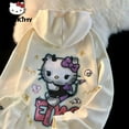 thumbnail image 2 of Sanrio Demon Hello Kitty Y2k Vintage Hoodie American Cute Zip Up Coat Women Winter Emo Chic Couple Halloween Sweatshirt Yk2 Tops, 2 of 29