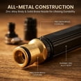 thumbnail image 6 of New Garden Hose Nozzle Heavy Duty Adjustable Twist Hose Nozzle Jet Sweeper Nozzle, Metal Outdoor Watering Attachment for Driveway, Deck, Car Washing, 6 of 8
