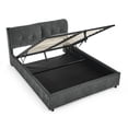 thumbnail image 6 of Queen Size Bed Frame with Storage,Lift-up Platform Bed with Upholstered Headboard,Gray, 6 of 8