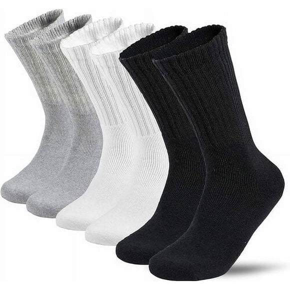 Lote de 3-12 Pares de Calcetines Deportivos Casuales de Trabajo para Mujer, Talla 9-11 (Surtidos, Paquete de 3)