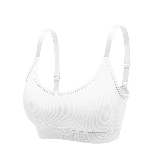 Mlzmgr Wireless Bras for Women Adjustable Strap Scoop Neck High Support Underwear Comfort Sports Bras
