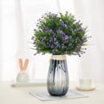 thumbnail image 7 of 24 Bundles Artificial Flowers for Outdoors, Real Touch Fake Baby’s Breath UV Resistant No Fade Faux Plastic Plants for Garden Patio Porch Window Box Home Wedding Decoration, Purple, 7 of 7