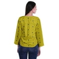 thumbnail image 4 of Moomaya Haut à Manches Longues Imprimé avec Patte de Boutonnage, Col Rond, Tunique d'Été Décontractée pour Femme, 4 of 5