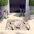 thumbnail image 2 of Chihuahua and Flower Florals Flannel Non Slip Door Rugs,Washable Door Mats Indoor,Decorative Door Mats,Dirt-Resistant and Absorbent Doormat for Entrance,Bedroom,Kitchen,Bathroom,31.5x17in(80x43cm), 2 of 4