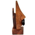 thumbnail image 4 of Handmade Wooden Nose Shaped Spectacle Specs Eyeglass Holder Stand with Moustache (Standard Size, Brown), 4 of 4