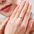 thumbnail image 3 of Womens 925 Sterling Silver Ring with Cross Heart Design Gold Plated Inlaid Gemstones Anniversary Promise Ring for Her Elegant Jewelry Gift, 3 of 5