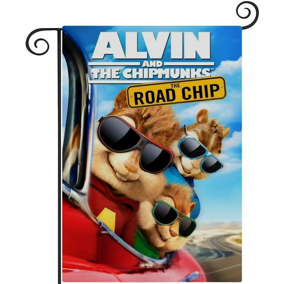 Alvin and The Chipmunks-themed Garden Flag. Perfect gift for fans, friends, and family members, and suitable for outdoor activities, party decorations11''x18''