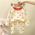 thumbnail image 2 of WEAIXIMIUNG Christmas Solid Color Children's Hoodie Set With Thick Fall And Winter Homewear Pajamas 110, 2 of 6