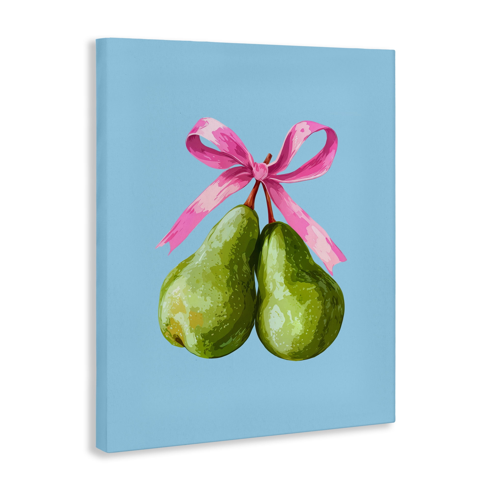 Stupell Industries Twin Pears with Ribbon Canvas Wall Art, design by Imagine It Images