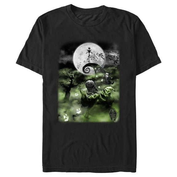Men's The Nightmare Before Christmas 30th Anniversary 3D Artwork  Graphic T-Shirt