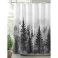 thumbnail image 2 of Fsddascl Retro Mist Forest Shower Curtain Set - 54" x 78" Washable Bathtub Curtain with 12 Hooks, Watercolor Mountains Nature Landscape Waterproof Fabric Stall Shower Curtains for Bathroom/Bathtub, 2 of 6