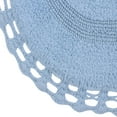 thumbnail image 4 of Home Weavers Hampton Crochet Bath Mat 100% Cotton Reversible Bathroom Rug Set Machine Washable Bathroom Rug, Bath Rug, U Shaped Contour, Runner, Bathroom Rug, Blue Color 5 Piece Bath Rug set, 4 of 5