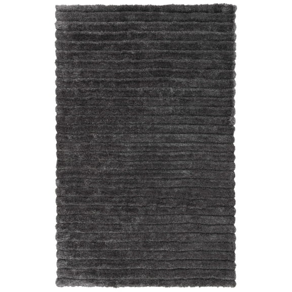 SAFAVIEH 3D Cory Solid Shag Area Rug, Silver, 2'6" x 4'