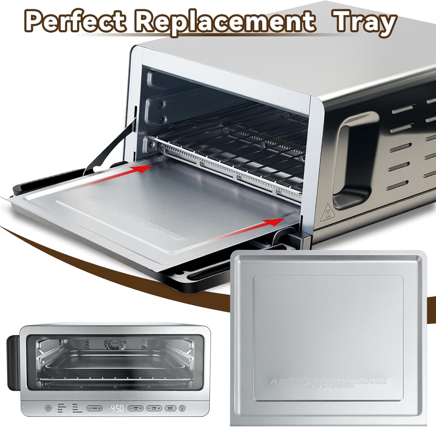 Fryer Accessories Compatible with  Flip SP151, Crumb Tray Oven Liners 100 PCS Parchment Paper Sheets Basket Baking Tray