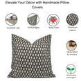 thumbnail image 4 of Fabdivine Block Print Throw Pillow Cover, 26x26 Inch Thick Linen Decorative Cushion Cover, Floral Print Boho Design Black Pillow Cover for Sofa and Couch, 4 of 5