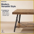 thumbnail image 5 of Finch Ezra Solid Wood and Metal Coffee Table Walnut Brown, 5 of 8