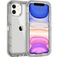 thumbnail image 3 of Funda protectora transparente resistente a prueba de golpes 3 en 1 para iPhone 16, 15, 11, 12, 13, 14 Pro Max, MINI, XR, XSMAX, X, XS, SE, 7, 8, 6, 6S Plus, 3 of 5