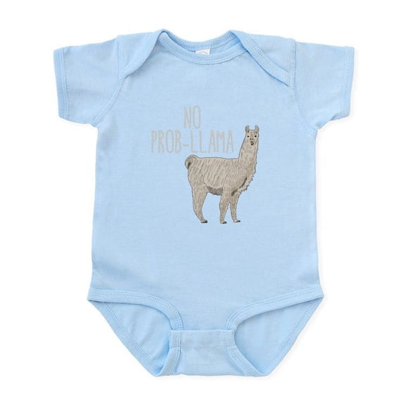 CafePress - No Prob Llama Baby Light Bodysuit - Baby Light Bodysuit, Size Newborn - 24 Months