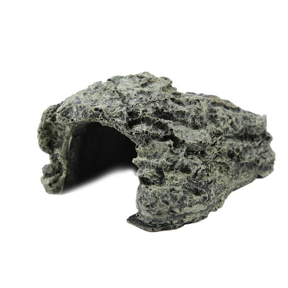 Fish Hiding Cave,Aquarium Cave Frog ,House for Outside Garden, Turtle Reptile Basking Hide Habitat Decoration Ornament[S]