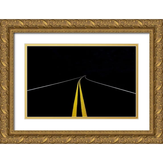 Shainidze, Dr. Roland 14x11 Gold Ornate Wood Framed with Double Matting Museum Art Print Titled - The Road to Nowhere