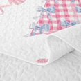 thumbnail image 5 of Erosebridal Bowknot Christmas Tree Twin Quilt Set, Kawaii Ribbon Twin Coverlet Set, White Pink, 2-Piece, 1 Bedspread and 1 Pillowcase, 5 of 7