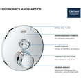 thumbnail image 5 of Grohe 29 136 Grohtherm Single Function Thermostatic Valve Trim Only - Nickel, 5 of 7