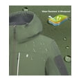 thumbnail image 5 of Little Donkey Andy Men's Softshell Jacket with Hood, Fleece Lined Winter Jackets for Hiking, Windproof Water-resistant (Dark Green XL), 5 of 7