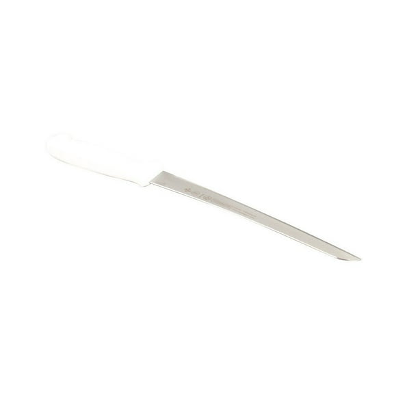 Mundial W5621-10 10" White Handle Carving Bread Knife