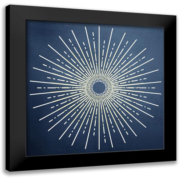 Kimberly, Allen 12x12 Black Modern Framed Museum Art Print Titled - Blue Burst