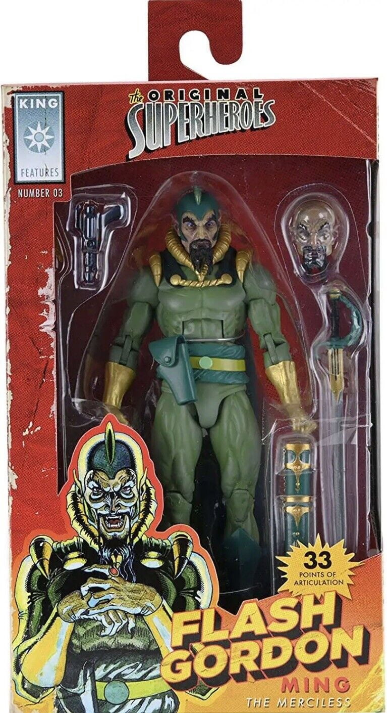 NECA Flash Gordon 7" Ultimate Action Figure - 1980 Movie Final Battle With Sword & Rifle