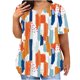 thumbnail image 1 of Fiudx Ofertas Relámpago Camiseta de Manga Corta con Cuello Redondo y Estampado Informal de Gran Tamaño para Mujer, 1 of 4
