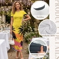 thumbnail image 6 of Chririnla Couples Matching Outfit Tropical Sunset Palm Print Luau Party Outfit for His or Her Vacation Party Bodycon Long Dress Match Mens Hawaiian Shirts for Couple Guest Clothes, 6 of 6