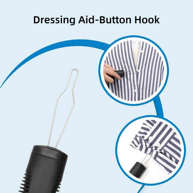 Button Hook and Zipper Pull Helper - Button Helper Tool & Button Assist  Device - One Hand Dressing Aids for Easy Button and Fastener, Shirt Button