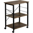 thumbnail image 1 of Kitchen Microwave Cart Kitchen Bakers Rack, Microwave Stand 3 Tier Rolling Kitchen Cart with Storage, Modern Nightstand End Table Coffee Bar Cart for Living Room Bedroom Kitchen Organization, 1 of 5